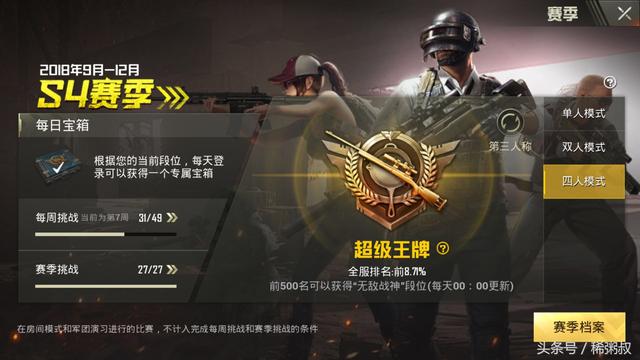 刺激战场：战神玩家总结最强的上分要领，掌握后轻松上王牌！