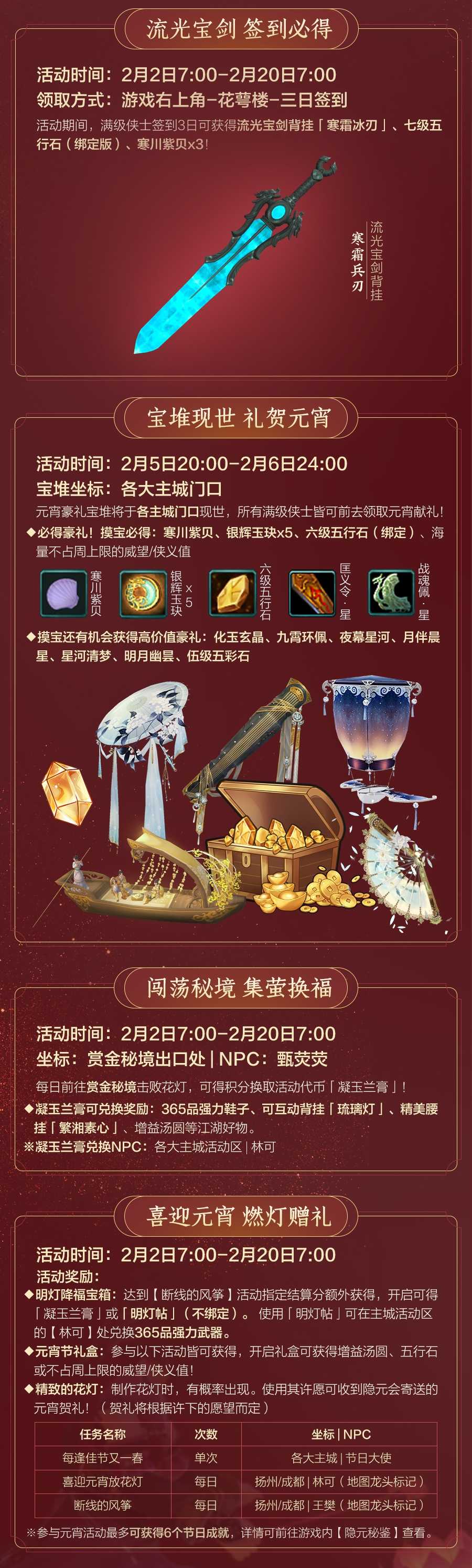 喜闹元宵新裳来袭《剑网3缘起》元宵活动盛启！